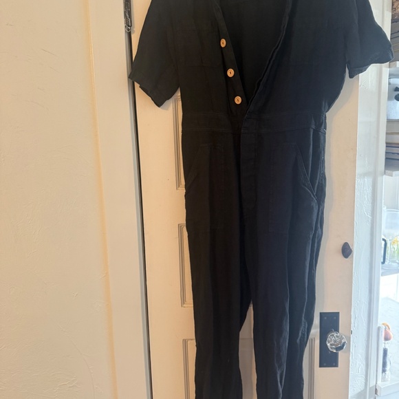 Mate the Label Linen Short Sleeve Jumpsuit - Picture 4 of 6